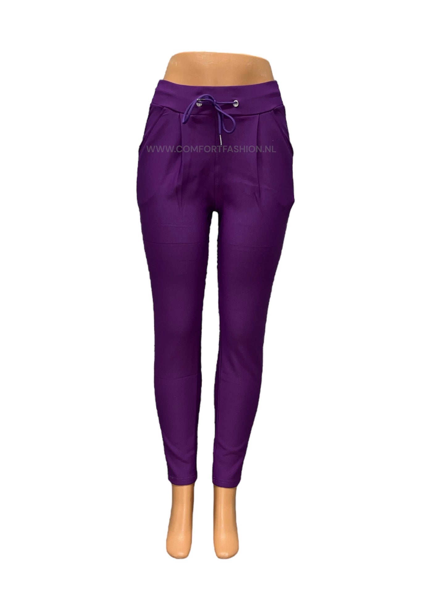 -COMFORTBROEK PAARS MET VETERS