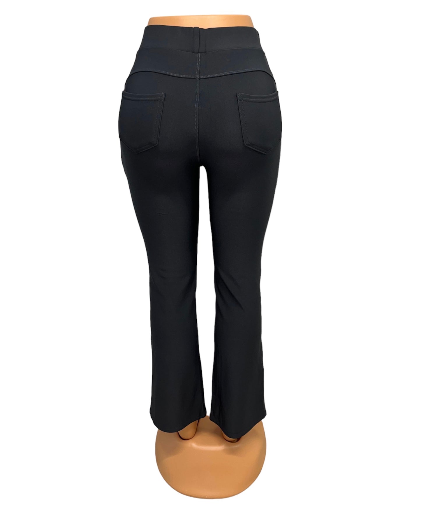 -COMFORT PANTS DARK GREY FLARED
