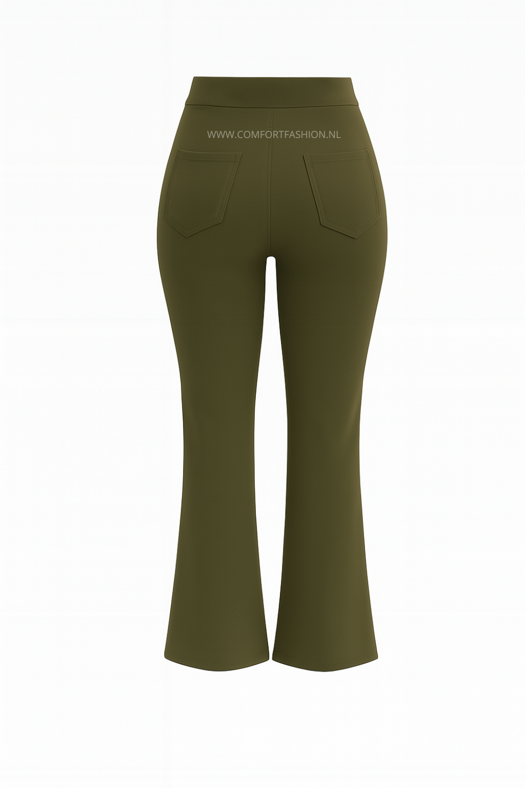 -COMFORTBROEK TALL FLARED GROEN