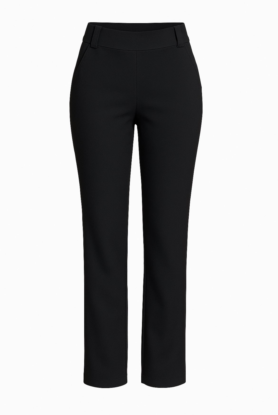 R268 -COMFORTBROEK ZWART STRAIGHT LEG