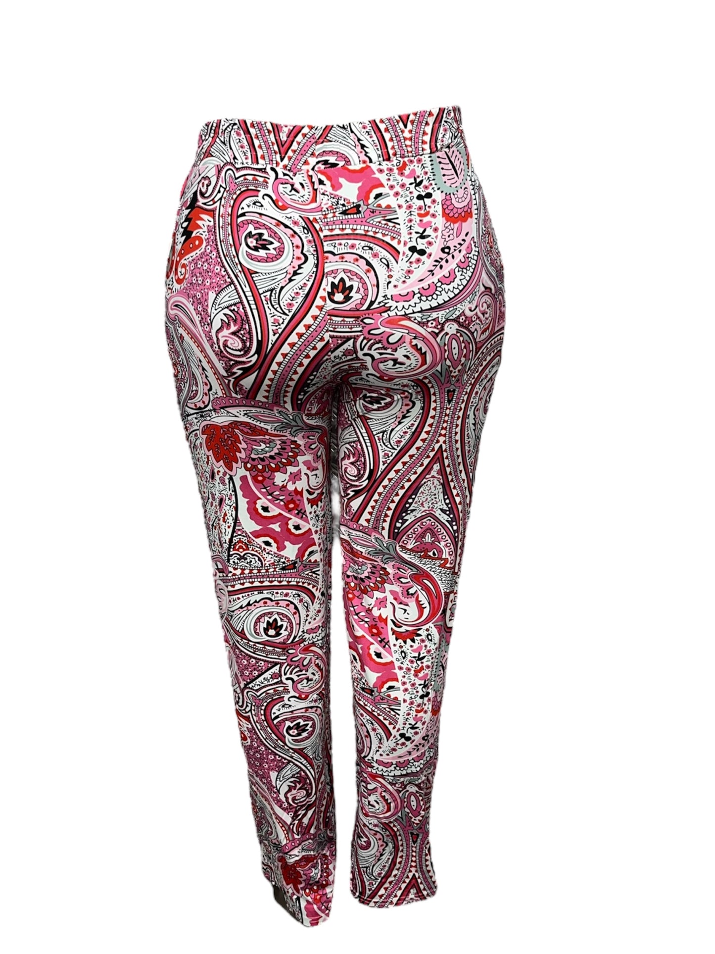 LUCHTIGE ZOMERBROEK MET PRINT ROZE -LUCY