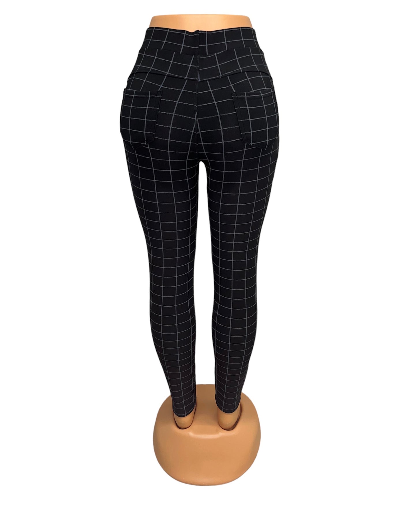 -PANTALÓN CONFORT CUADROS NEGRO