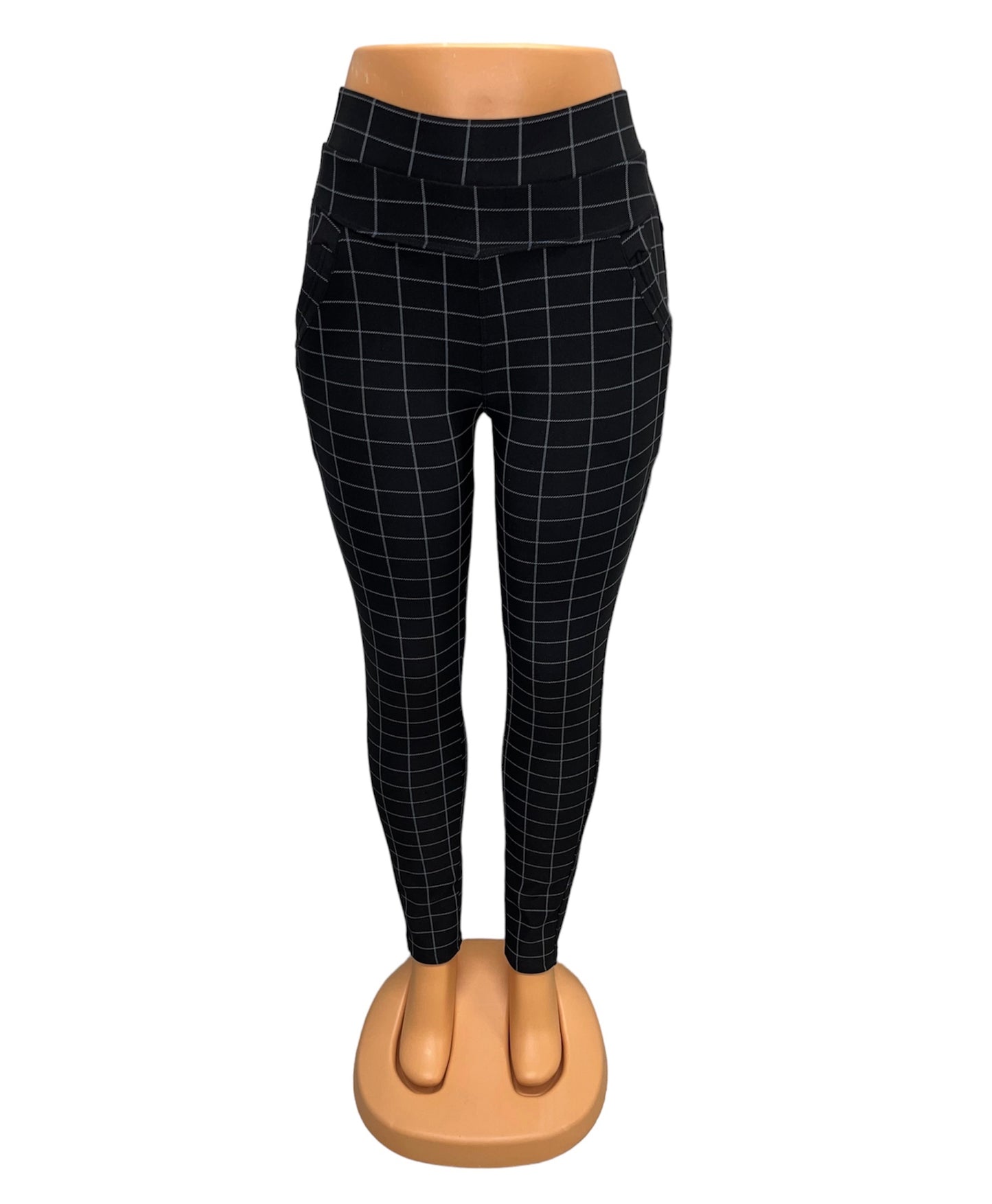 -PANTALÓN CONFORT CUADROS NEGRO