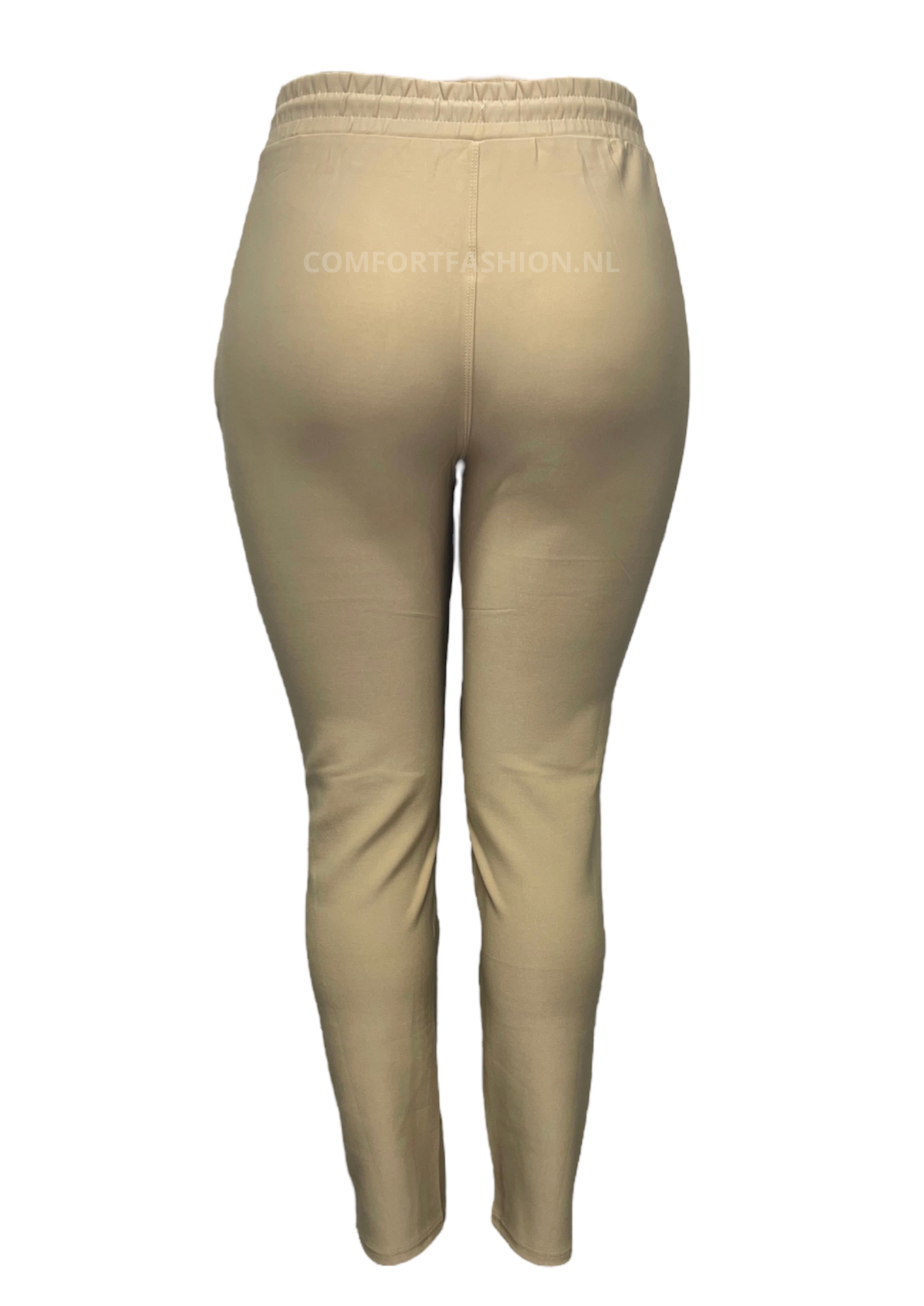 -PANTALÓN CONFORT BEIGE CON CORDONES