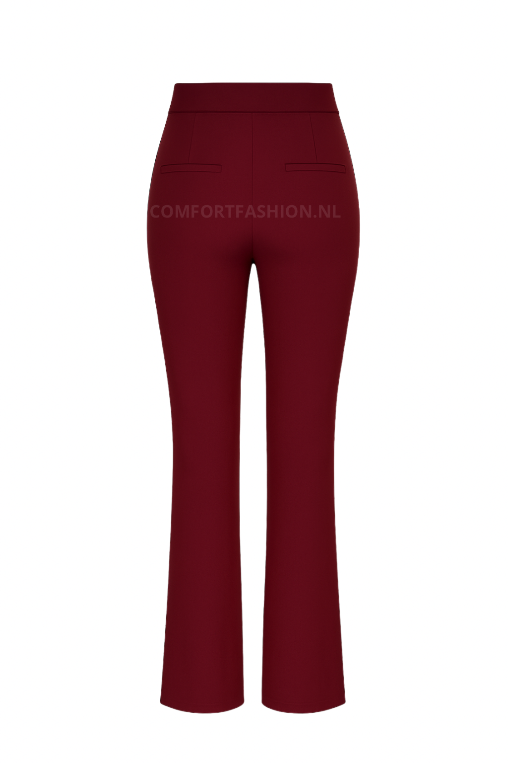 HY359- COMFORTBROEK FLAIR BORDEAUXROOD