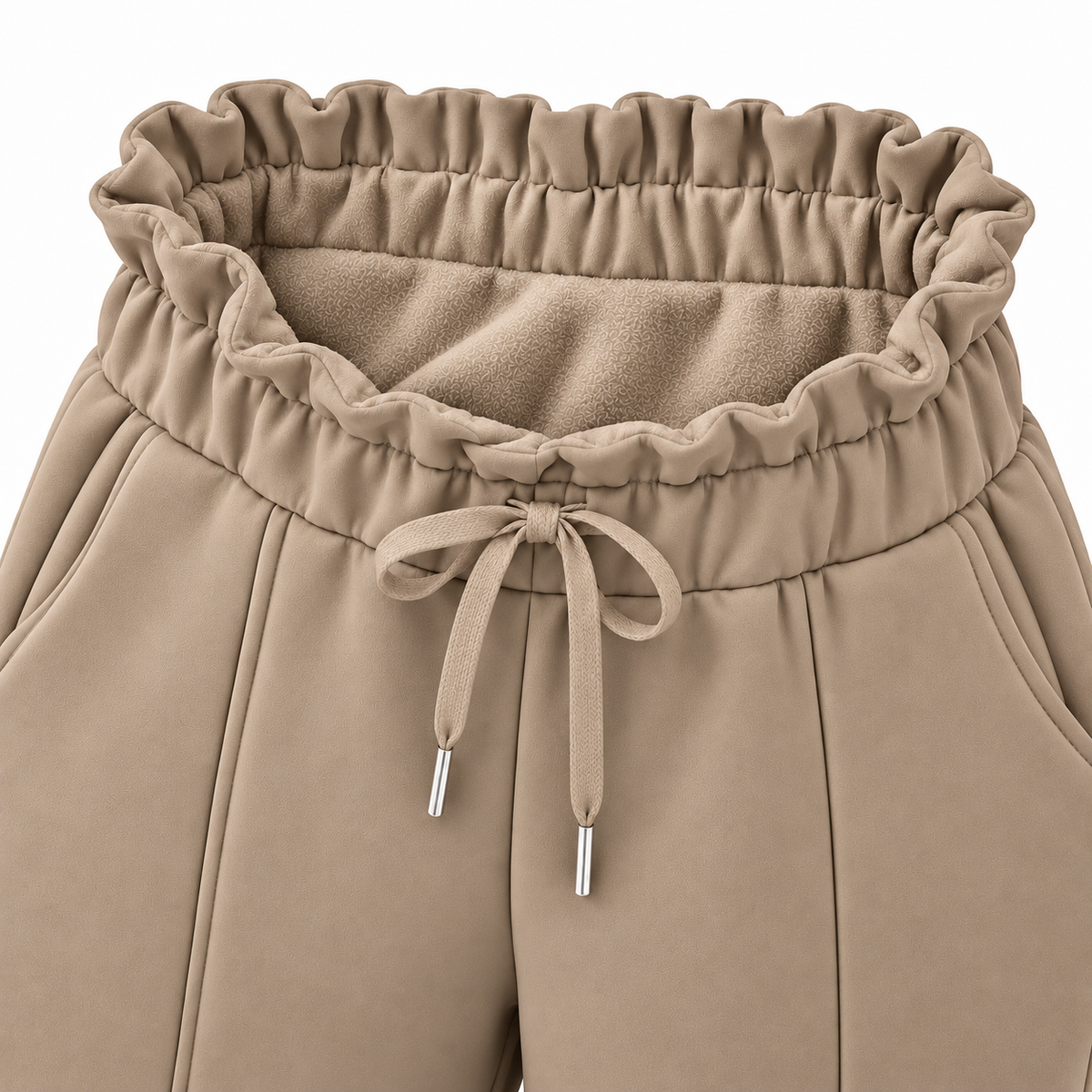 R605- COMFORTBROEK STRAIGHTLEG TAUPE THERMO