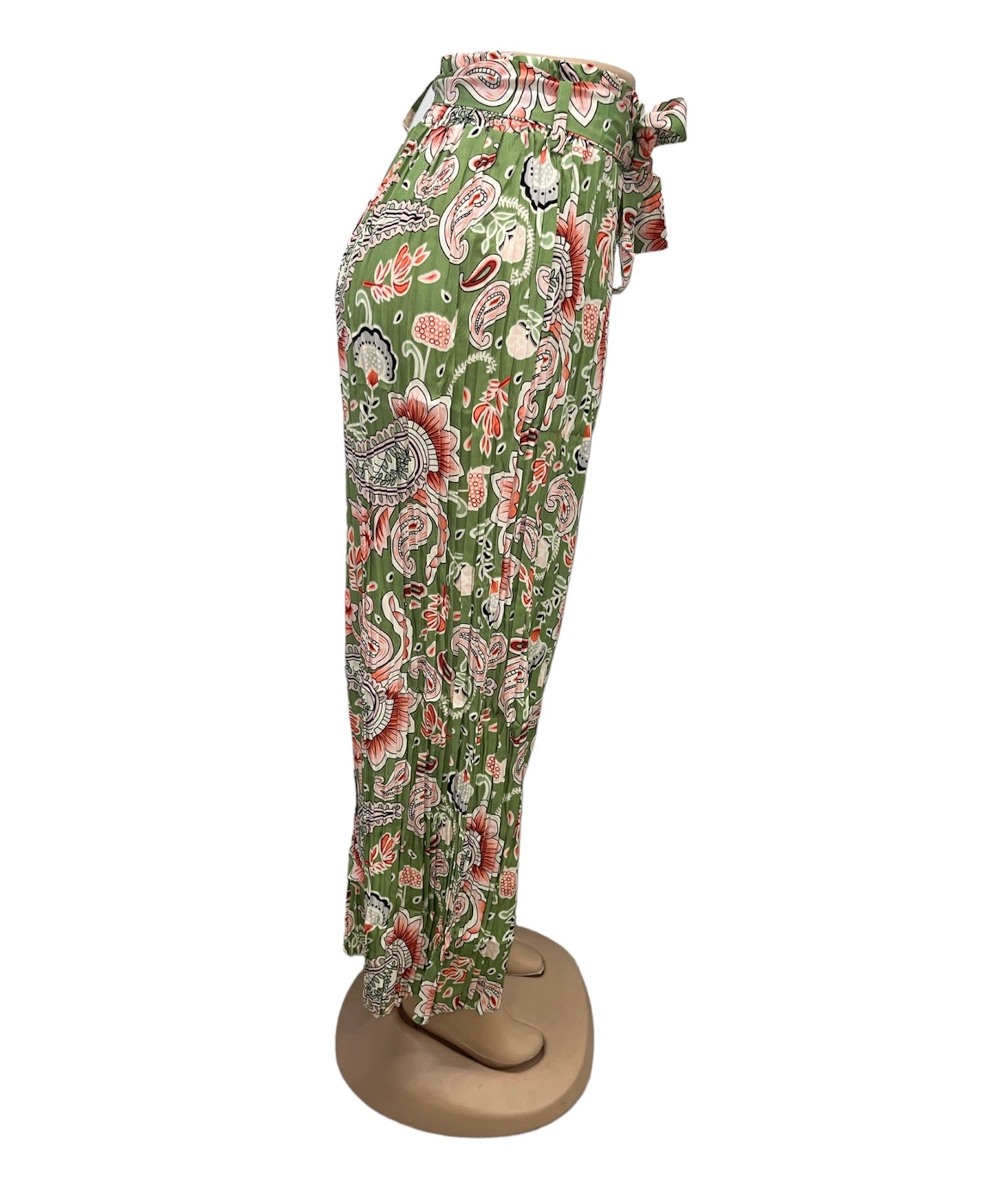 LUCHTIGE ZOMERBROEK MET PRINT GROEN -ELLA