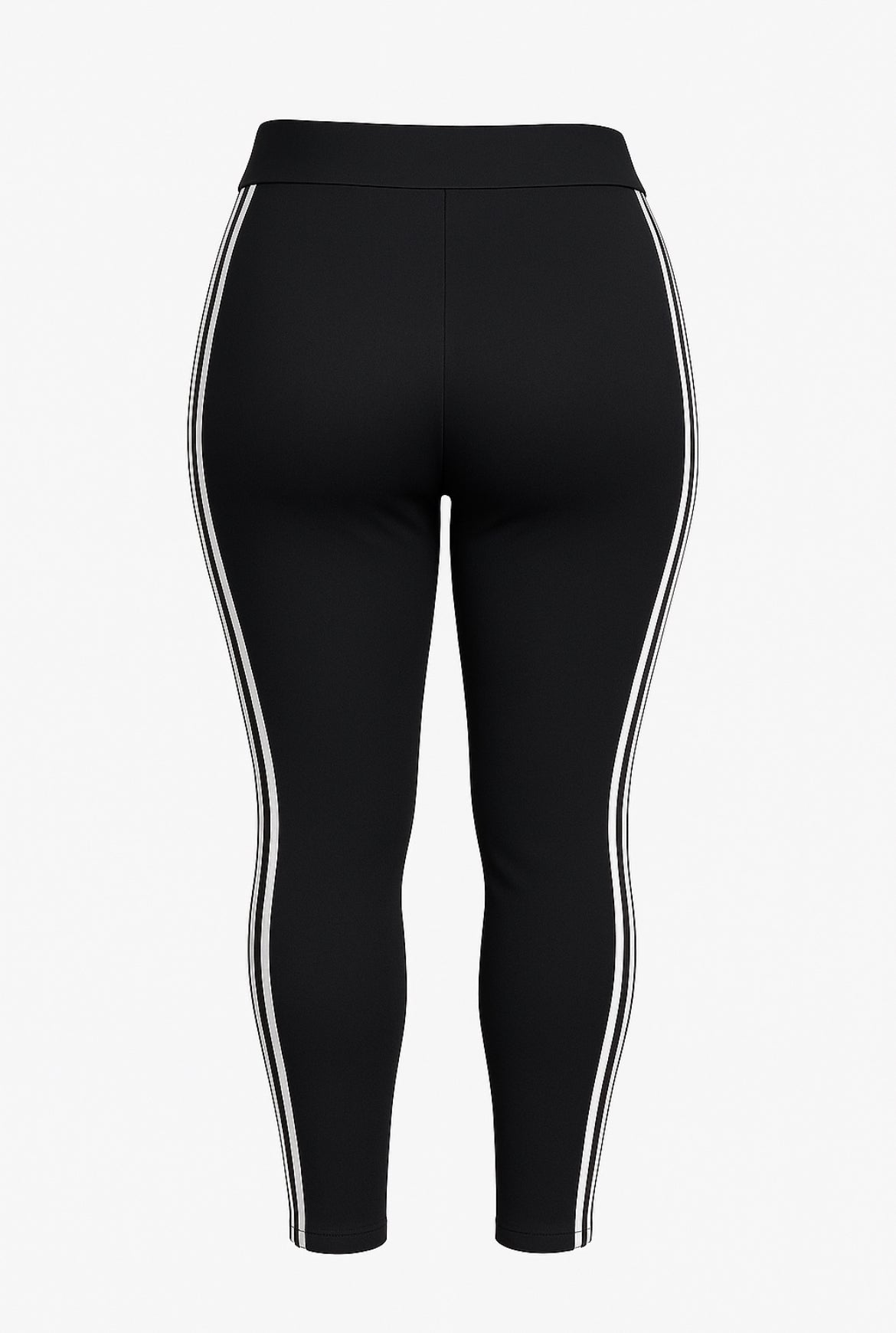 R269 -COMFORTBROEK ZWART WITTE STREEP SPORT