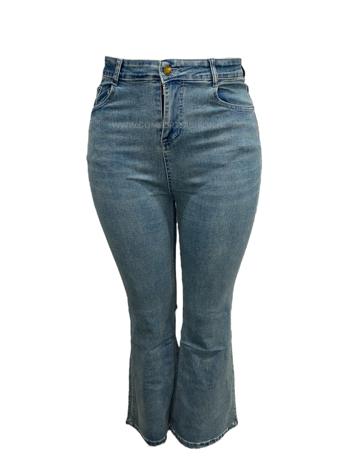 -FLARED JEANS LICHTBLAUW