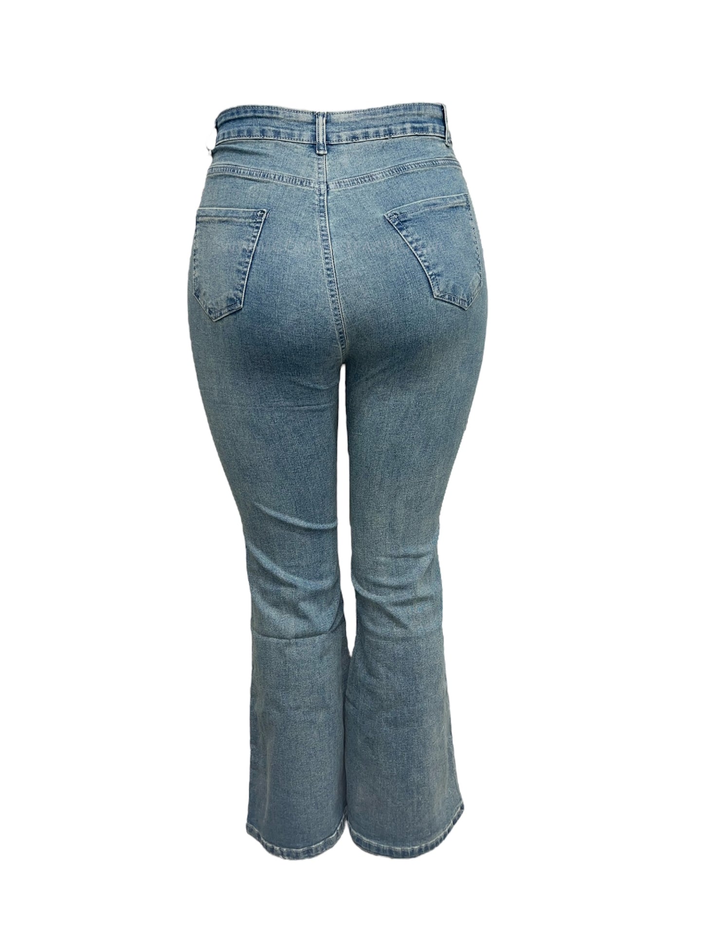 -FLARED JEANS LICHTBLAUW