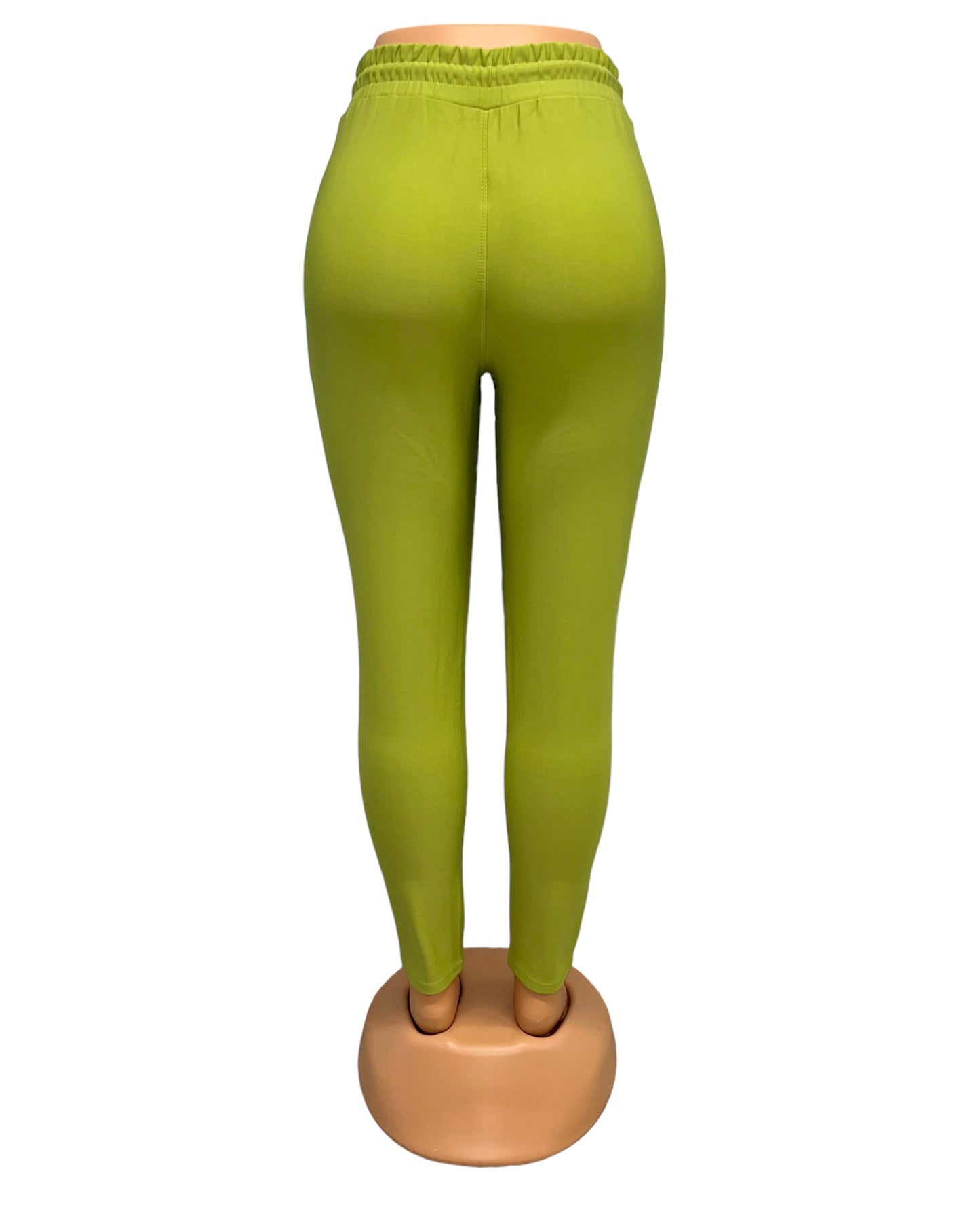 -PANTALÓN CONFORT VERDE MANZANA CON CORDONES