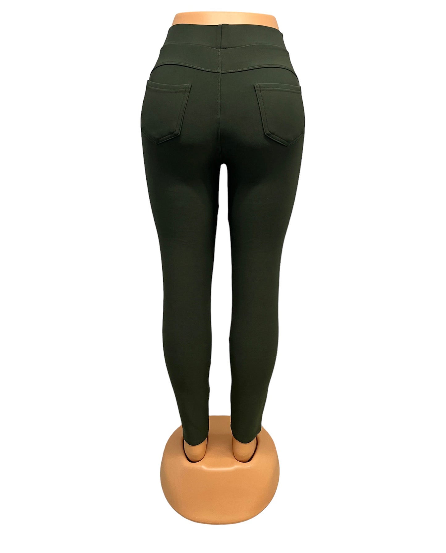 -PANTALÓN CONFORT VERDE OLIVA