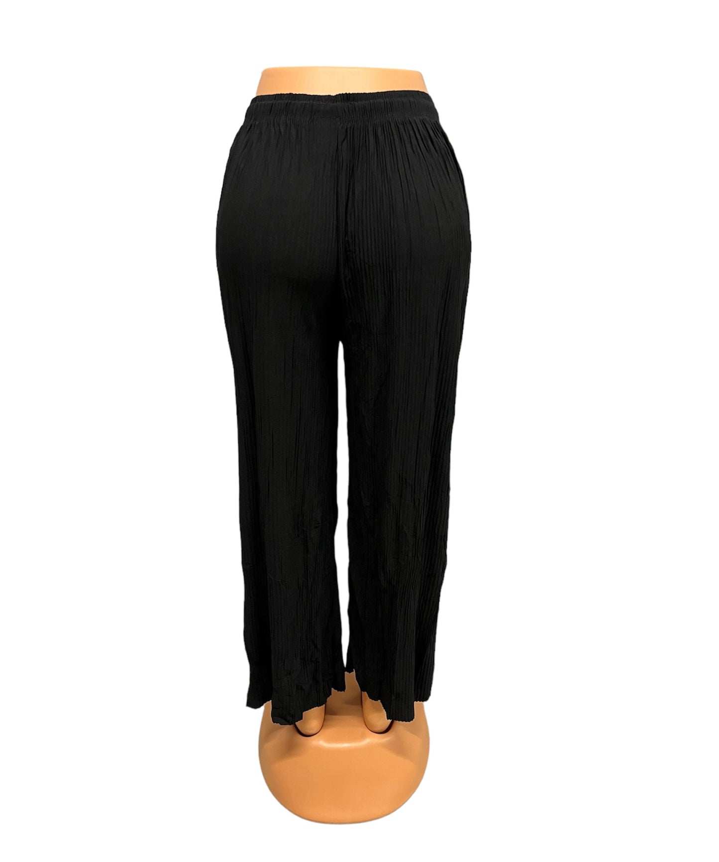 SUMMER PANTS WITH LACES BLACK -ILSE