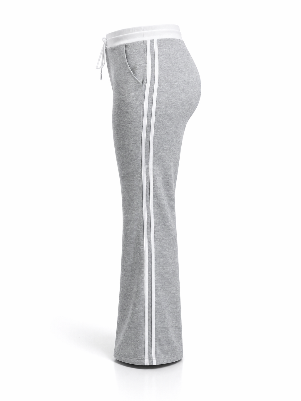 -COMFORT JOGGINGBROEK -LICHTGRIJS GESTREEPT