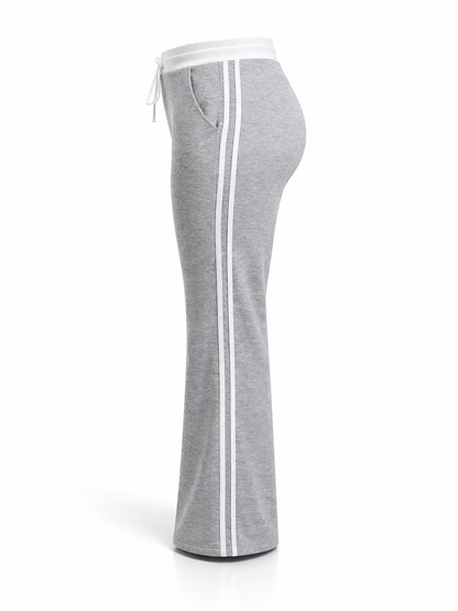 -COMFORT JOGGINGBROEK -LICHTGRIJS GESTREEPT