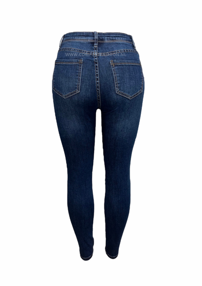 -SKINNY JEANS DONKERBLAUW MET STRETCH