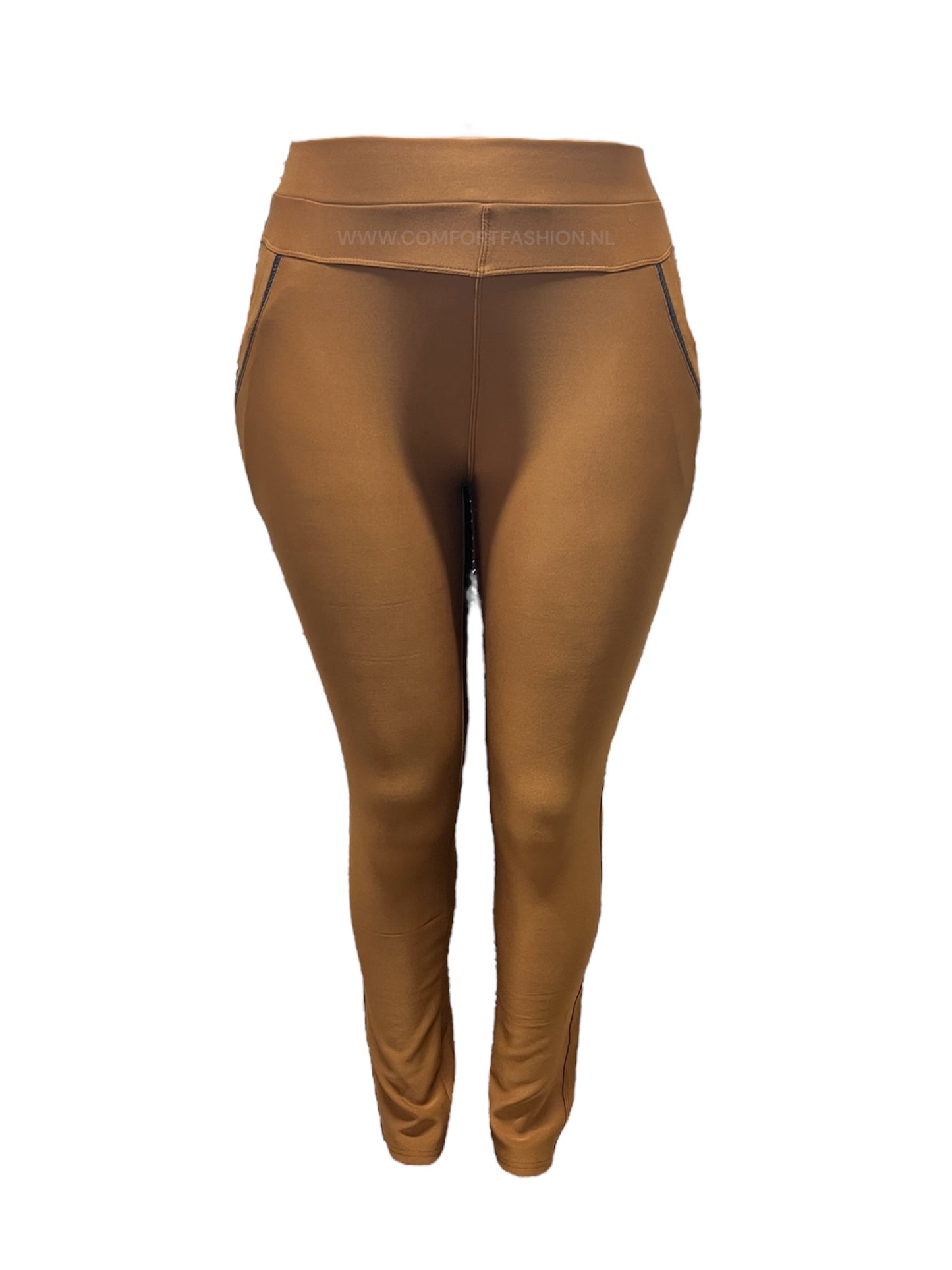 -COMFORTBROEK CAMEL MET ZAKKEN