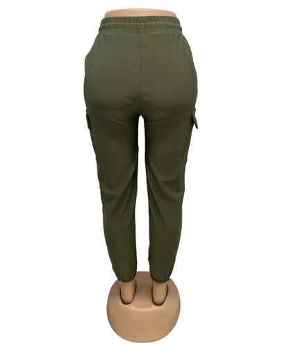 -PANTALONES CARGO CONFORT VERDE