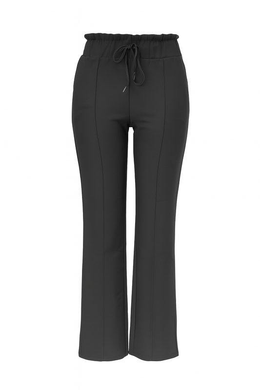 R272- COMFORTBROEK STRAIGHT LEG VETERS ZWART