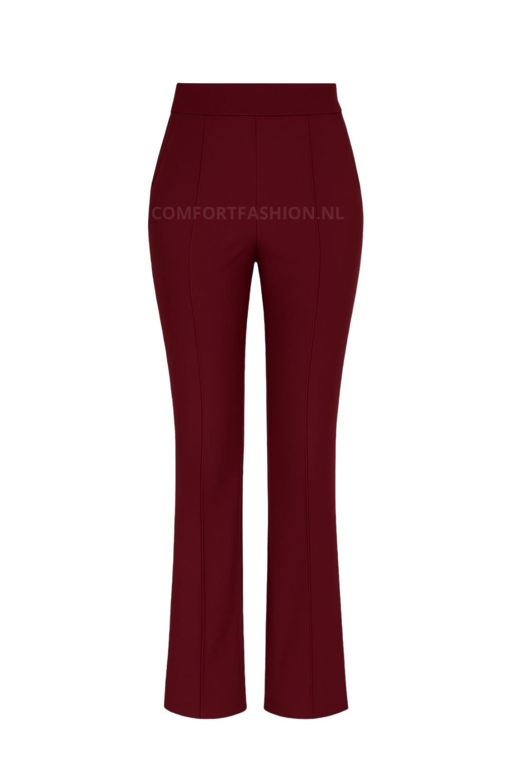 HY359- COMFORTBROEK FLAIR BORDEAUXROOD