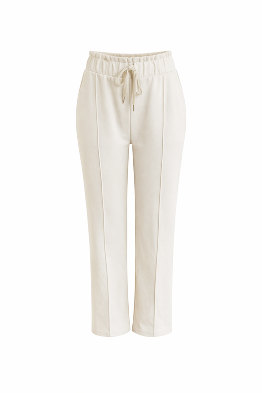 R602- COMFORTBROEK STRAIGHT LEG VETERS OFFWHITE ZOMERSTOF