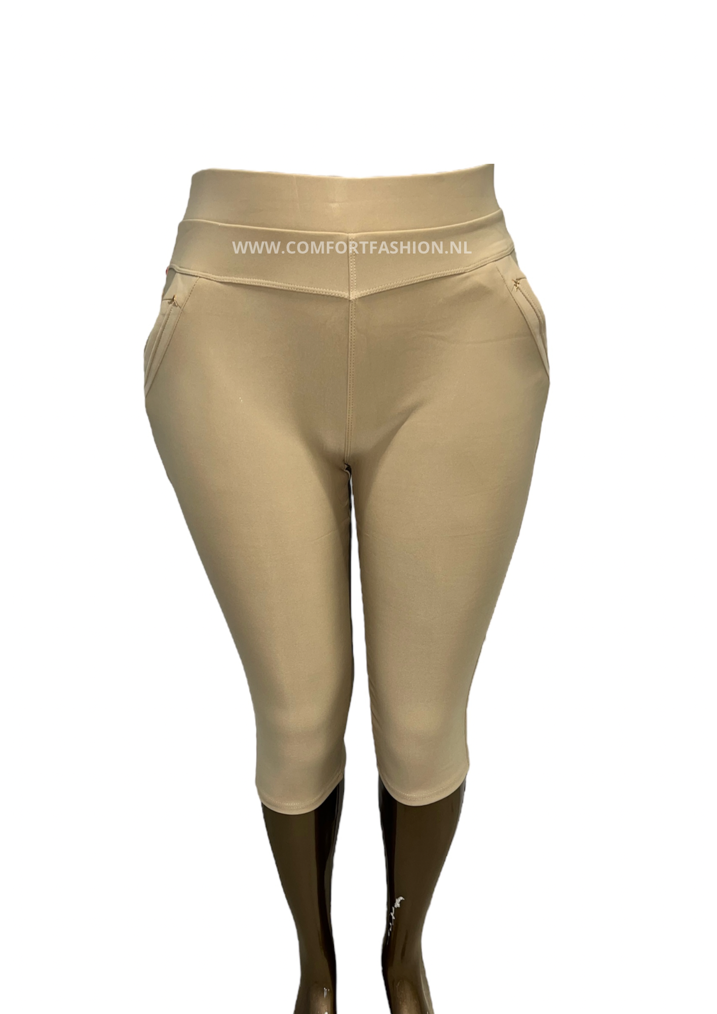 -COMFORT PANTS CAPRI BEIGE