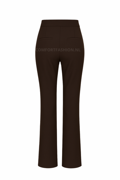HY359- COMFORTBROEK FLAIR DONKERBRUIN