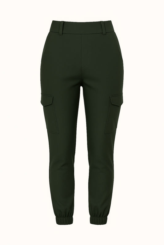 R266- COMFORTBROEK CARGO OLIJFGROEN