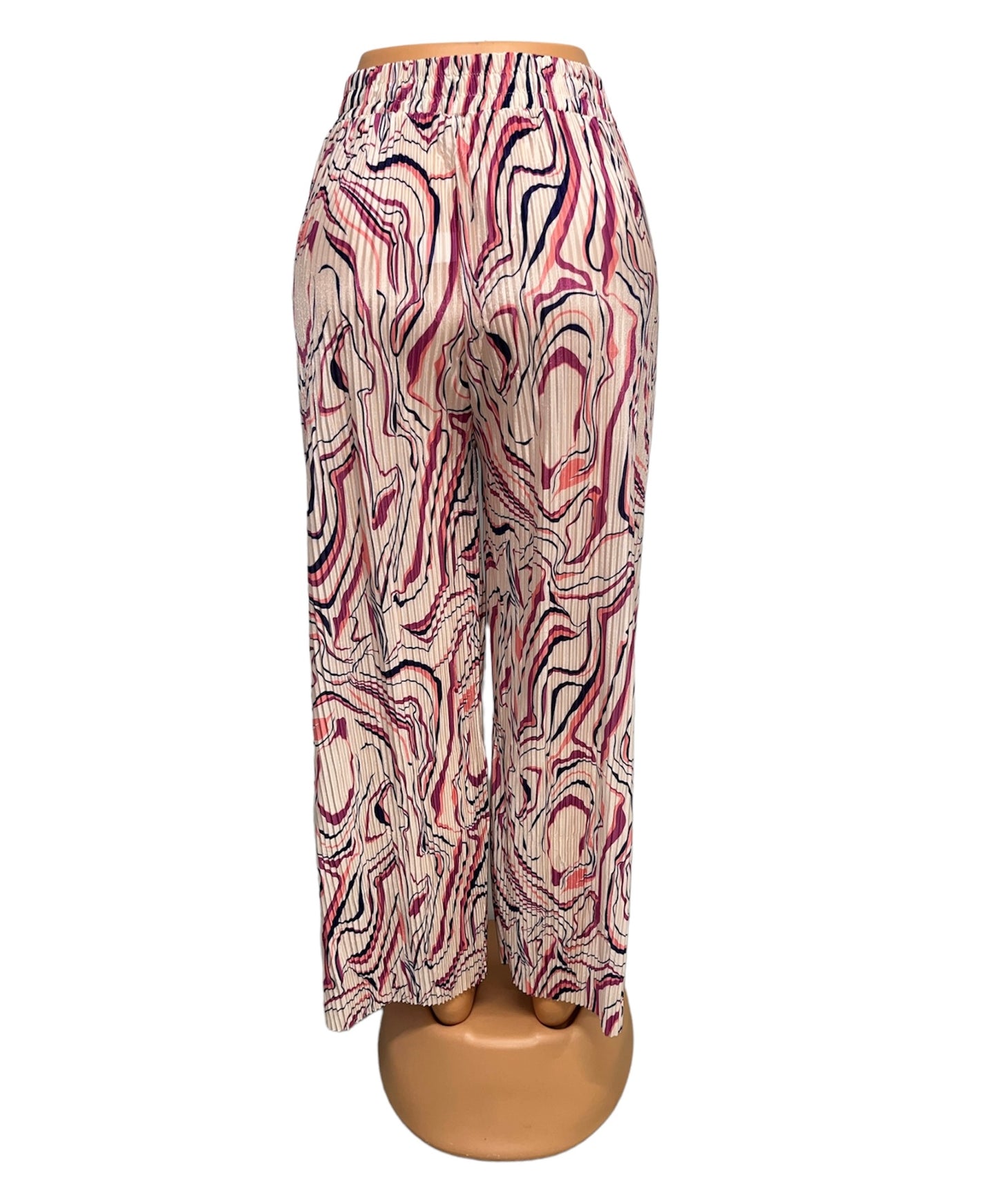 PANTALONES DE VERANO CON ESTAMPADO ROSA -LILLY