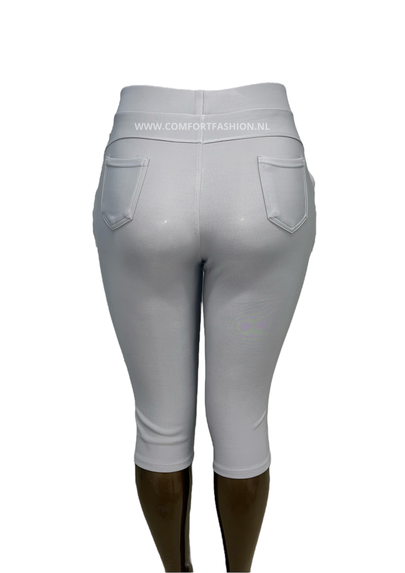 -COMFORT PANTS CAPRI STONE GREY