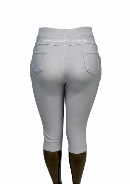 -COMFORT PANTS CAPRI STONE GREY