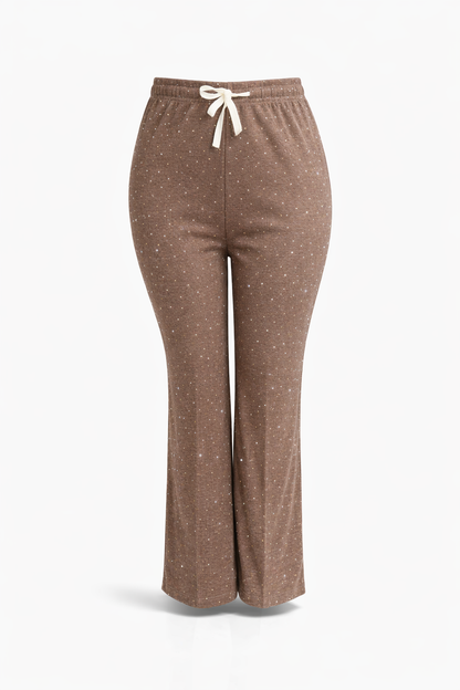 -COMFY JOGGINGBROEK -TAUPE SPARKLE