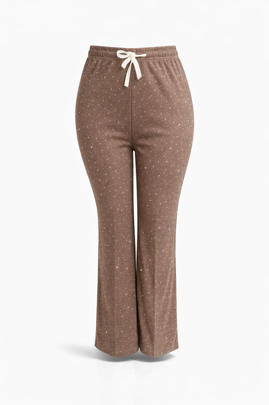 -COMFY JOGGINGBROEK -TAUPE SPARKLE