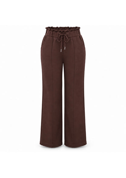 R605- COMFORTBROEK STRAIGHTLEG DONKERBRUIN THERMO