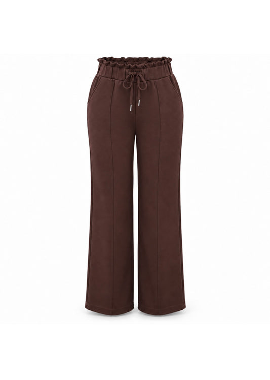 R605- COMFORTBROEK STRAIGHTLEG DONKERBRUIN THERMO
