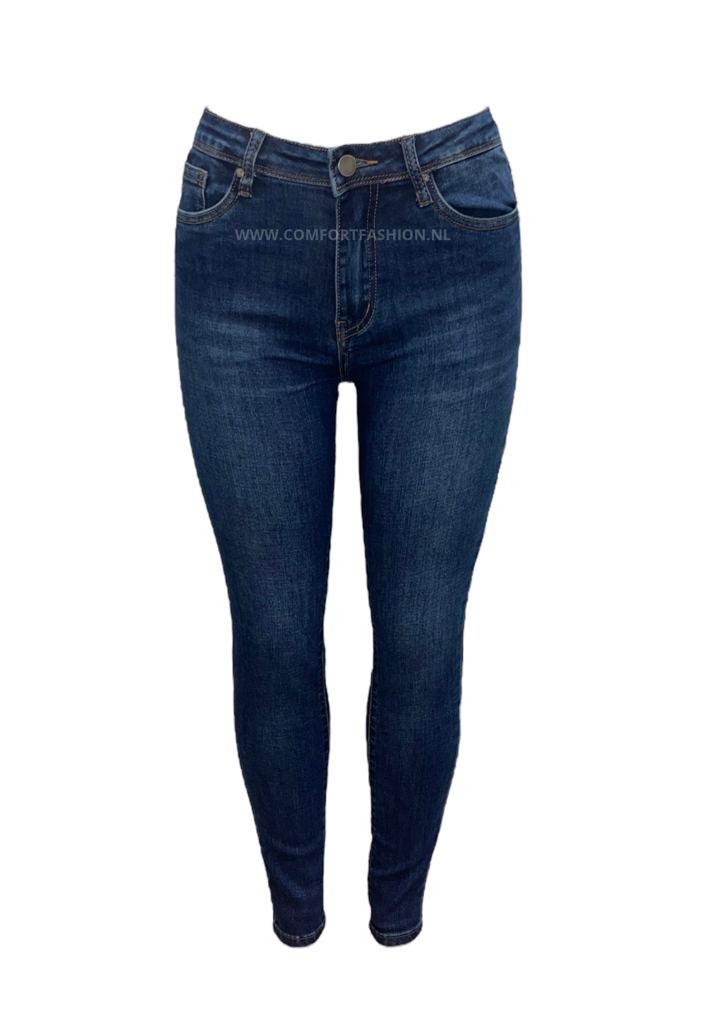 -SKINNY JEANS DONKERBLAUW MET STRETCH