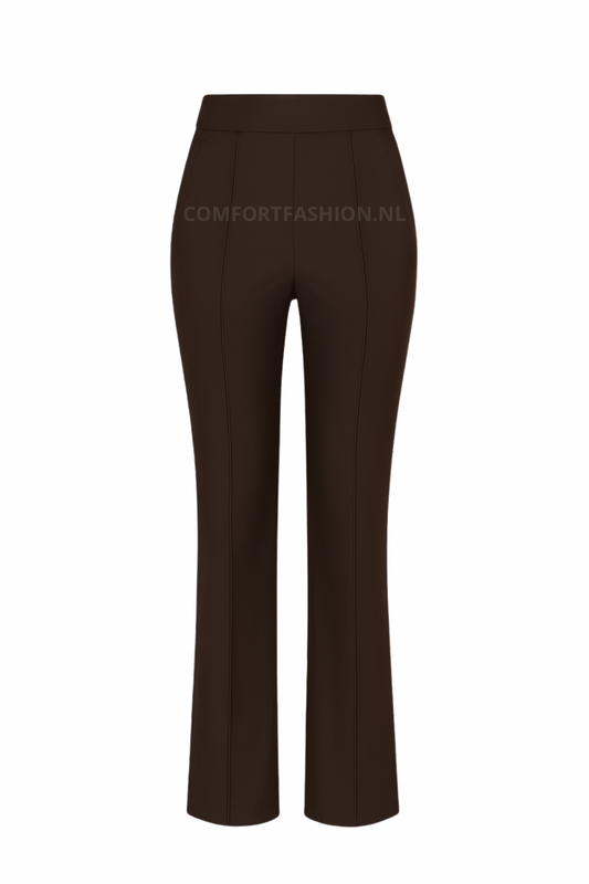 HY359- COMFORTBROEK FLAIR DONKERBRUIN
