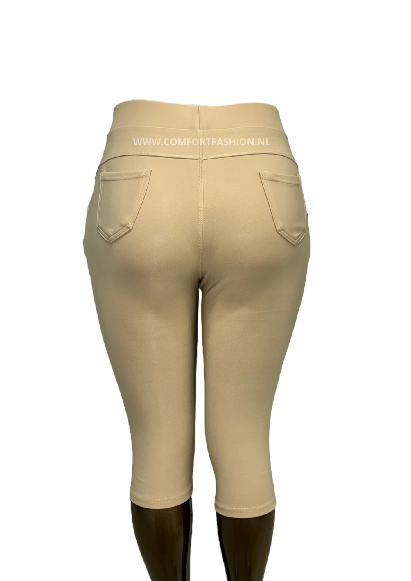 -COMFORT PANTS CAPRI BEIGE