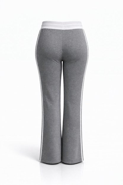 -COMFORT JOGGINGBROEK -DONKERGRIJS GESTREEPT