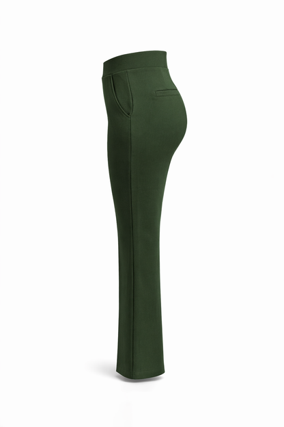 HY391- COMFORTBROEK STRAIGHTLEG OLIJFGROEN