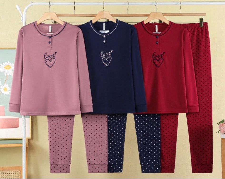 -WARME THERMO PYJAMA LOVE