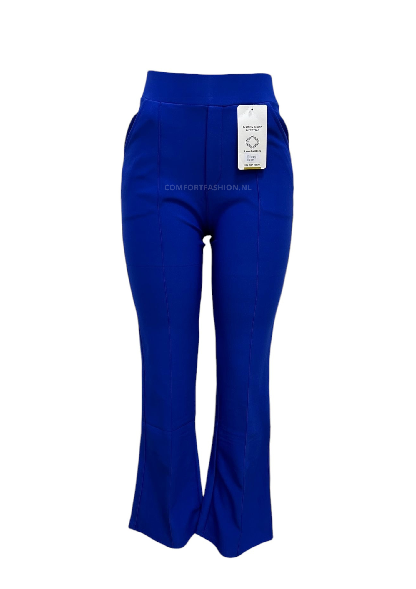 -COMFORTBROEK FLARED TALL ROYAL BLAUW