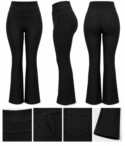 SALE -COMFORTBROEK ZWART FLARED