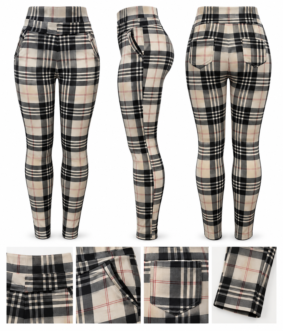 SALE -COMFORTBROEK BEIGE BRUIN GERUIT