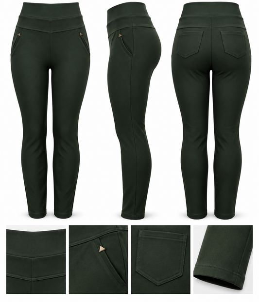 SALE- R216-COMFORTBROEK OLIJFGROEN