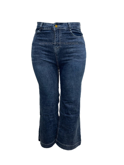 -FLARED JEANS DONKERBLAUW