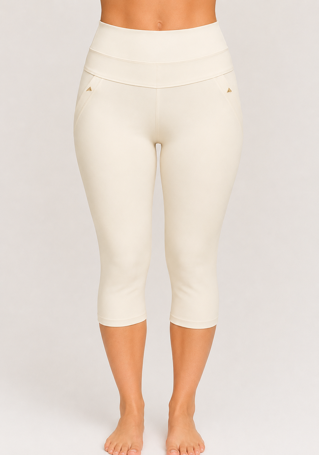 -PANTALÓN CONFORT CAPRI CREMA BLANCO