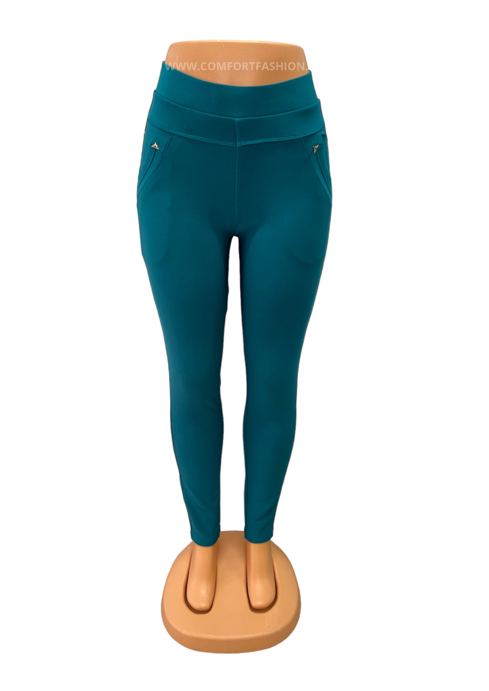 -PANTALONES CONFORT VERDIGREE