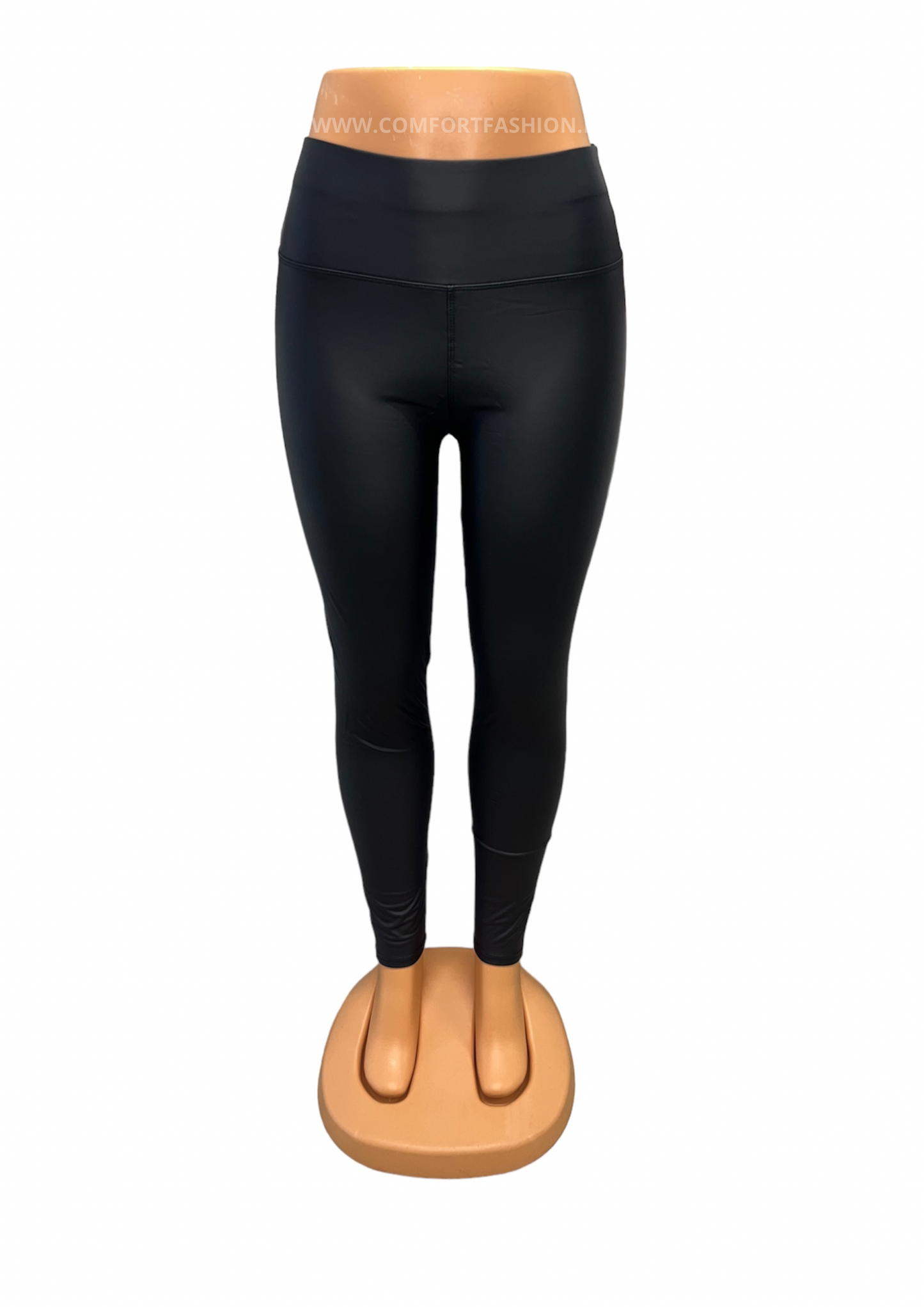 -LEATHER LEGGINGS BLACK