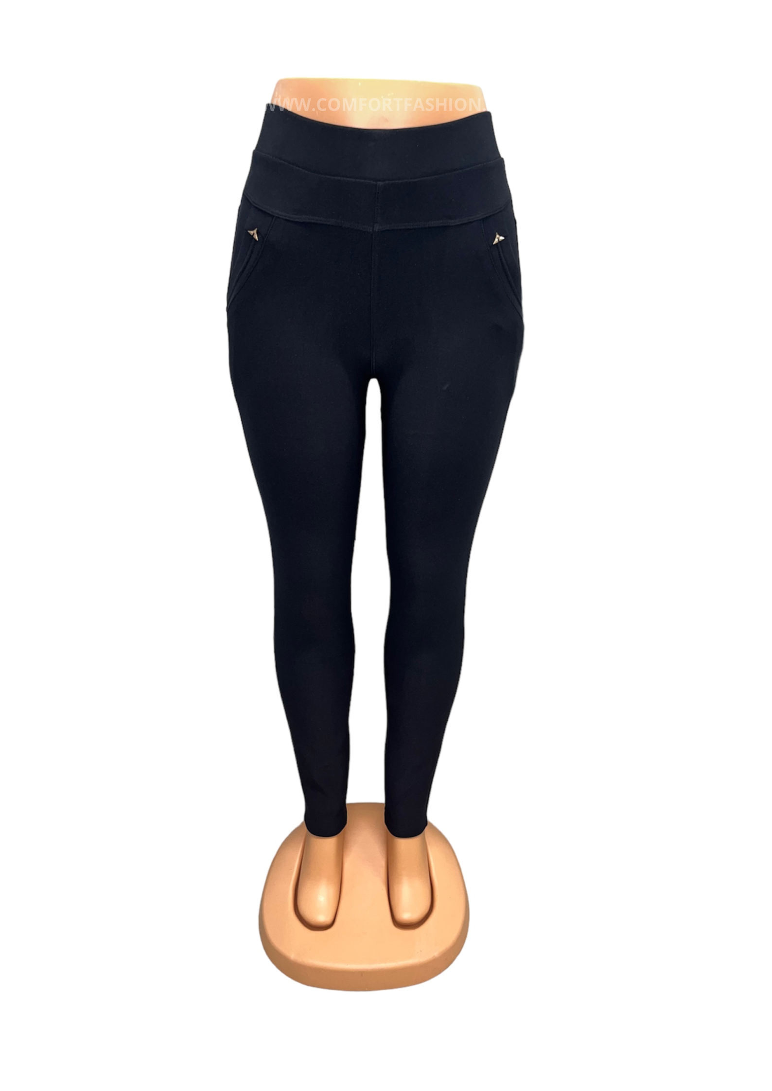 -PANTALONES CONFORT NEGRO